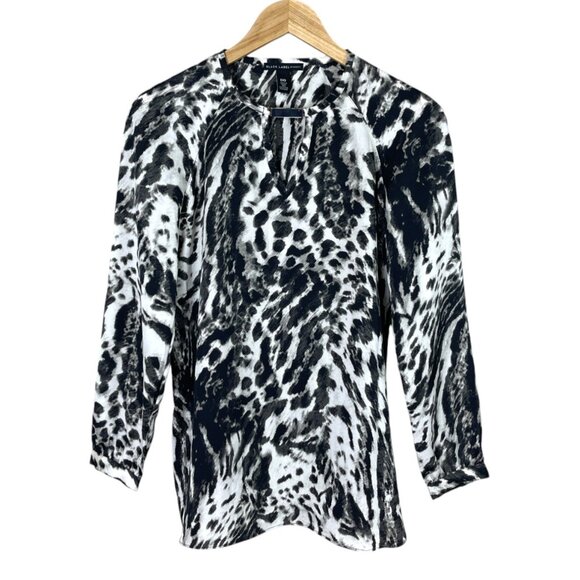 BLACK LABEL BY CHICO'S ANIMAL PRINT KEYHOLE FRONT TUNIC - Picture 1 of 8